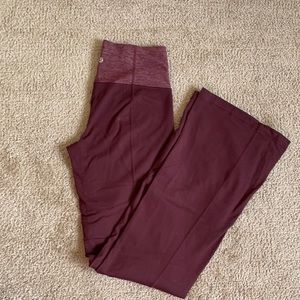 Maroon Lululemon Groove Yoga Pants